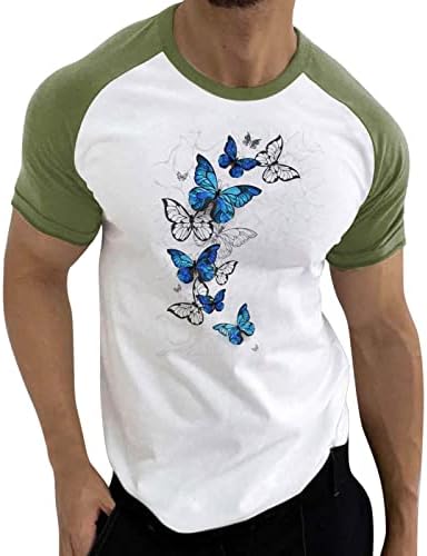 XXBR летни кратки ракави маички маици, боја блок крпеница печата за печатење на вратот на вратот на врвовите на маичката за