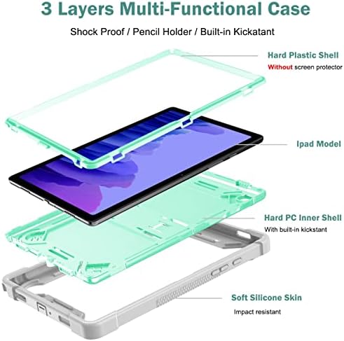 Кутии за ТАБЛЕТ КОМПЈУТЕР Компатибилни Со Samsung Galaxy Tab A7 10,4-Инчен 2020, SM-T500/T505/T507 Заштитен Капак Солиден Издржлив