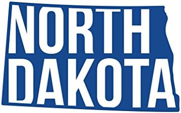 ND378B Држава налепница на Северна Дакота | 5,5-инчи за 3,4 инчи | Премиум квалитет сино винил