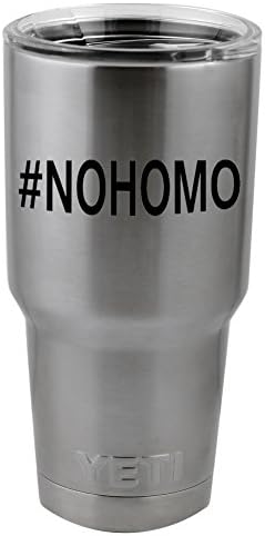 Хаштаг без хомо смешна винил налепница за декларации за термо -чаша од jeti чаша