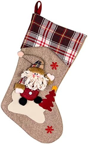 Божиќно порибување Големи Божиќни чорапи Декорација Дедо Мраз Снежаман ирваси Порибување Божиќни украси и додатоци за забави јасни мониста
