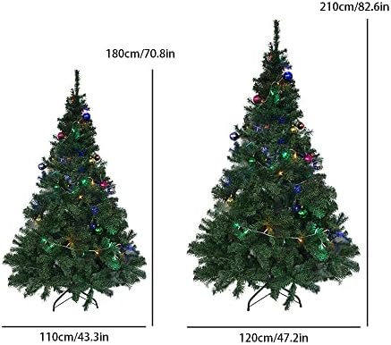 Вештачко новогодишно дрво од 6 метри за декорација на домашни одмори, премиум Божиќни дрвја со метални штандови и 12 топки, лесно склопување