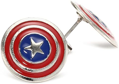 Марвел Стрипови Капетан Америка Обетки Штит Официјално Лиценцирани Од Марвел + Стрип Кон Ексклузивно
