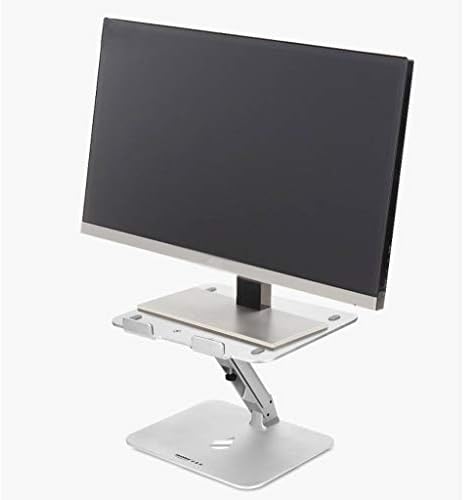 Стенд за лаптоп на алуминиум WSSBK, ергономски висина на висина за преклопување на лаптопот за биро, лента за кревет за кауч
