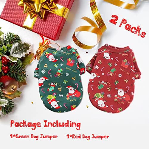 Afyhh 2packs божиќна облека со големи кучиња-костуми-костуми зимски топло Божиќно кутре за кучиња за кучиња ладно време облека облека за средни големи кучиња)