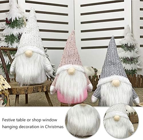 Абоофан Божиќна Гном кукла Скандинавска Божиќна фигура Божиќна плишана кукла плетена седење нордиски гноми украси за божиќна