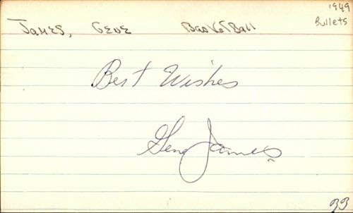 Џин Џејмс Потпиша Индекс Картичка 3х5 Автограм Д: 1997 Никс Куршуми 60560 - Нба Намалување На Потписи