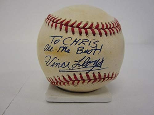 Винс Лојд Чикаго Чабс Најавувач потпиша Официјален Нл Бејзбол ПСА Днк Коа-Автограм Бејзбол
