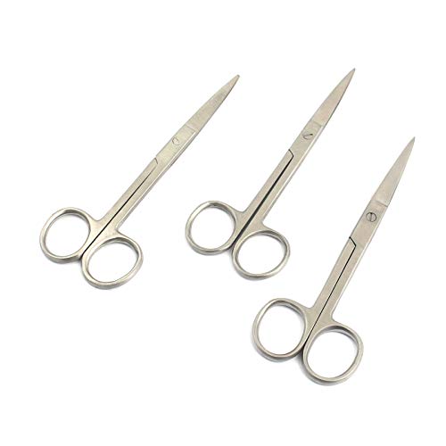 Лаја увезува 3 парчиња Оперативни ножици од не'рѓосувачки челик 5,5 Остри остри заоблени економични одделенија