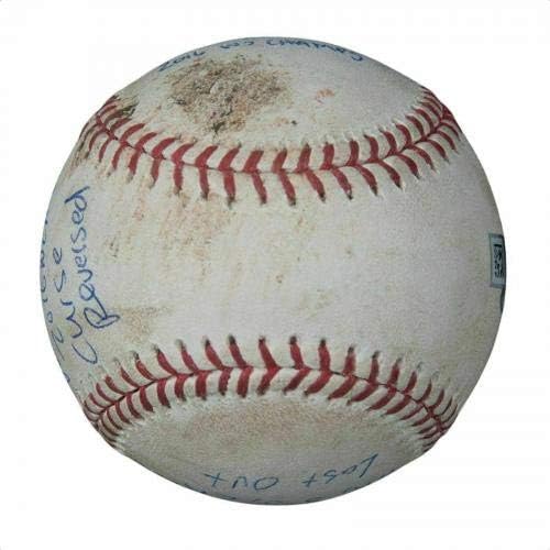 Крис Брајант Чикаго Кобс потпиша Светска серија Игра 6 игра Користена бејзбол ЈСА - МЛБ автограмирана игра користена бејзбол