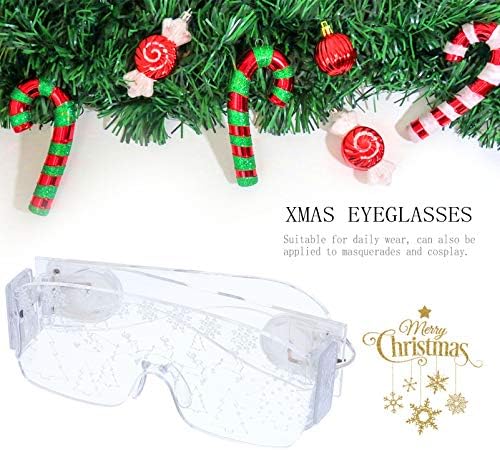 Кесјоо Проѕирни Очила Проѕирни Очила Божиќни Чаши ЗА Забави Снегулки Светлечки Очила Светлечки Очила Очила За Изведба Реквизити