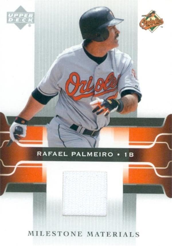 Рафаел Палмеиро играч носеше џерси печ бејзбол картичка 2005 Горна Палуба Пресвртница Материјали Ммрп-МЛБ Игра Користи Дресови