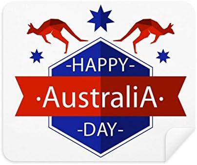Среќен Ден На Австралија Ној И Ѕвезда Илустрација Чистење Крпа Екран Почиста 2 парчиња Велур Ткаенина