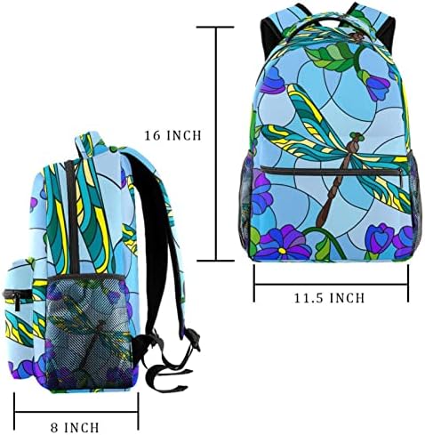 Зелено зеленило и цвеќиња ранец за момчиња девојчиња за девојчиња, училишна книга торба за патувања пешачење за кампување дневен