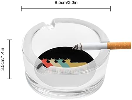 Коза Силуета стакло пушење од пепел цигари цигари од страна на држач за таблички за пепел за затворен простор на отворено