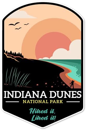 На националниот парк на Squiddy Indiana Dunes се допадна - винил налепница за телефон, лаптоп, шише со вода