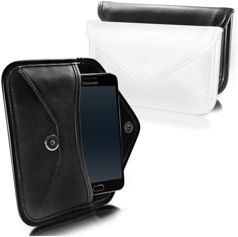 Boxwave Case for LG Phoenix 5 - Елитна кожна гласник торбичка, синтетички кожен покритие куќиште дизајн на пликови за LG Phoenix