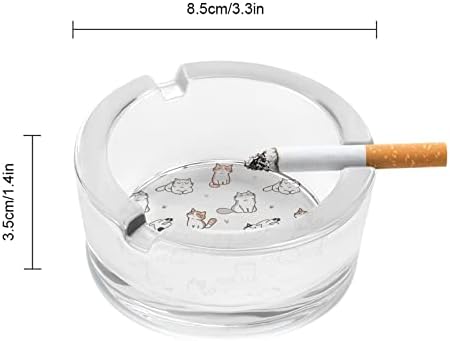 Пепелници за цигари мачка куче шепа со кристално стакло стакло од пепел пушење на држач за пепел за дома хотелска канцеларија