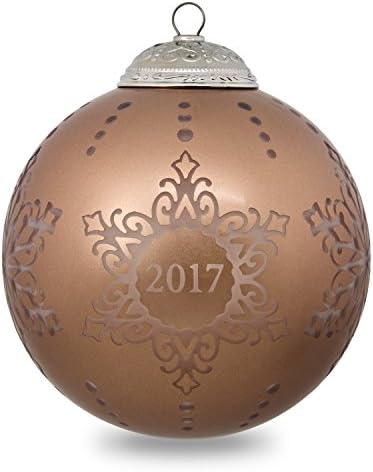 Hallmark Keepsake 2017 Божиќно комеморативно стакло датиран Божиќ украсен украс