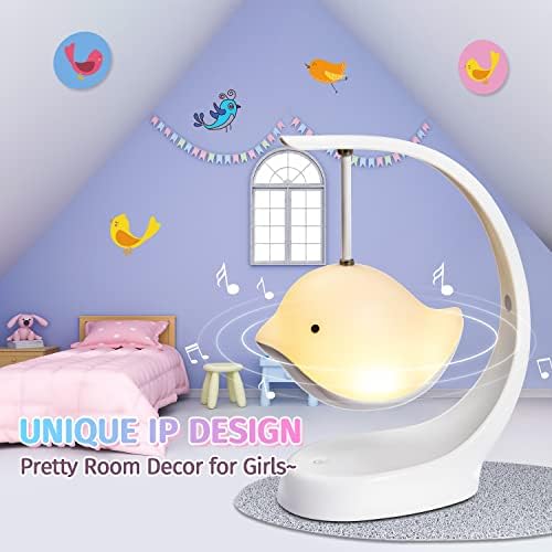 Еден оган бебешка ноќна светло звучна машина бебе+Bluetooth звучник, 7 деца кои се менуваат во боја ноќна светлина+детска соба деокра, уникатни IP деца ноќни светла за спа
