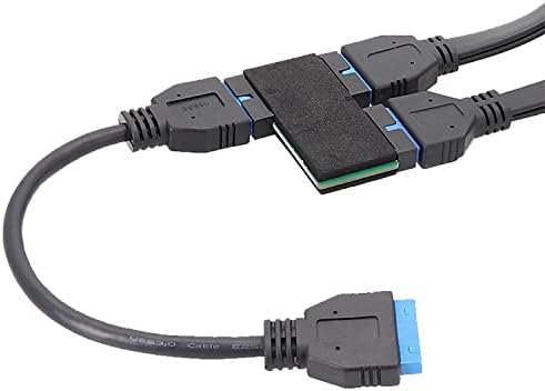 USB 3.0 19pin еден-На-Два центар со Чип И Модуларен Кабел Дизајн USB 19PIN ЦЕНТАР Матичната Плоча 19pin Продолжување Кабел 1 до 2