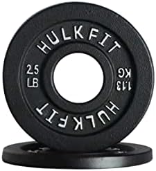 Плочи за тежина од олимписки челик Хулкфит 2 поставени за мрести - црна
