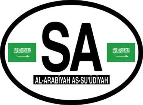 Знаме ИТ Саудиска Арабија овална декларација за авто, камион или брод