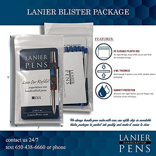 Lanier Combo Pack - 1 Пакет-Monteverde® SoftRoll® Ballpoint P13 Паста Мастило Рефил Компатибилен Со Повеќето Parker® Стил Хемиско