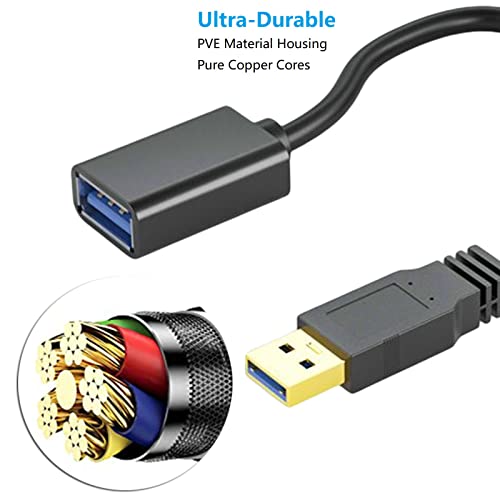 ДНЕВНИК USB 3.0 Прекинувач Продолжен Кабел, USB Машки До Женски Кабел Со Прекинувач За Вклучување/Исклучување, Кабел За Напојување