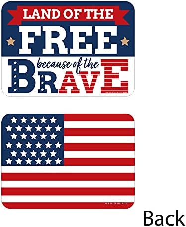 Голема точка на среќа среќен ден на ветерани - украси DIY патриотски најважни работи - сет од 20