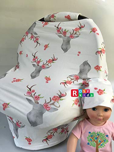 Роси Детско истегнување на седиштето за новороденчиња, крошна, покривка на седиштето на автомобилот, еластична капаци за приватност