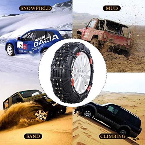 Снежни ланци на AOHMG за гуми за автомобили, универзални прилагодливи SUV за итни случаи/камиони за снежни гуми за снег, снежни