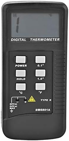 WSSBK Преносни DM6801A Термометар Lcd Дигитален Дисплеј K-Тип Термоспој Термометар Температура Метар Температура Сензор