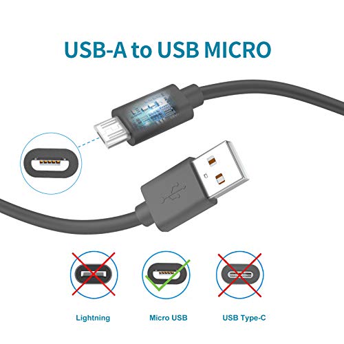 USB микро кабел Краток 7,8in 5 пакувања за станица за брзо полнење на повеќекратни уреди за полнење со кратки полначи за полнач,