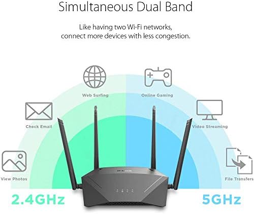 D-Link WiFi Router AC1750 MESH SMART INTERNTINGEN HOME Network System, Performance со голема брзина WP3 MU-MIMO Dual Band Gigabit Gaming Black