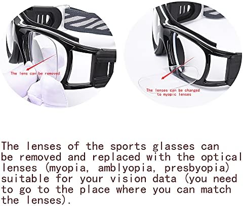 Спортски очила очила заштитнички безбедносни кошарка фудбалски спортски очила мажи анти -магла шок судир прилагодливи очила