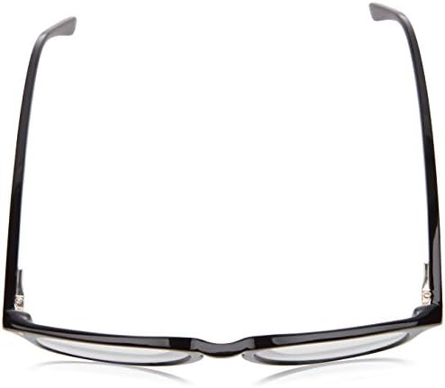 Очила за очила Том Форд FT 5505 001 Сјајно црно, розово злато „Т“ лого, 52-19-145