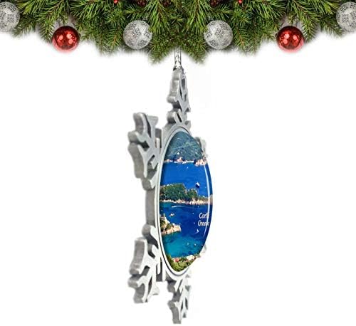 Умсуфа Грција Корф Остров Божиќ украс за украсување Дрво за кристал метален сувенир подарок