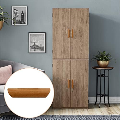 Piutouyar 96mm / 3,78 инчи центри дрвени рачки, декоративни влечења на мебел, насликани непречено кујнски рачки за шкаф, плакарот, фиока, гардероба, долга 5,1 инчи