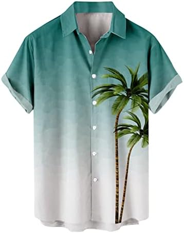 Трговска маица со вратот Camisas de Vestir hombres Машка маица ретро кратки ракави на вратот за печатење на вратот