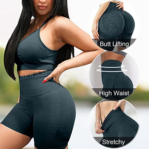 Изматете го кревањето на задниот дел Непрекинато шорцеви за жени со голема половината за контрола на стомакот, велосипедски