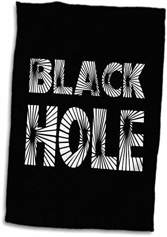 Текст стилизирана од 3 -та starвезда, црна дупка против црната позадина - крпи