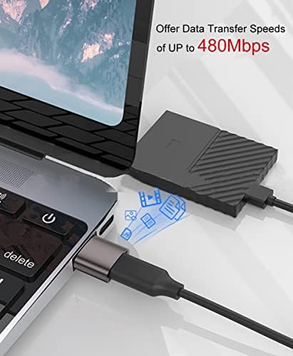 Xiayriky USB до USB C адаптер, тип А на USBC машки до женски кабел за напојување на кабел за полнење, пренесување на податоци-