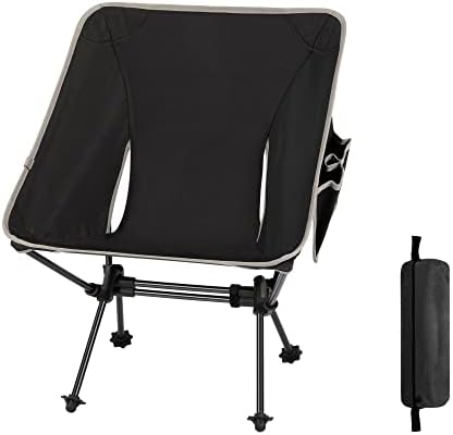 Ултралејт -стол за кампување TOBTOS, Компактен стол за кампување со лесна категорија со торба за носење за отворено, пешачење
