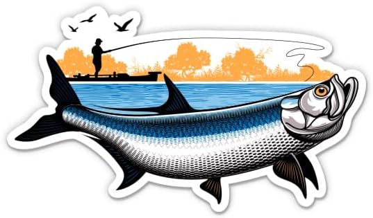 Риболов на тарпон - водоотпорна декларација од 12 винил налепница