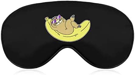 Смешна маска за очите од банана со прилагодлива лента за мажи и жени ноќно патување за спиење дрем