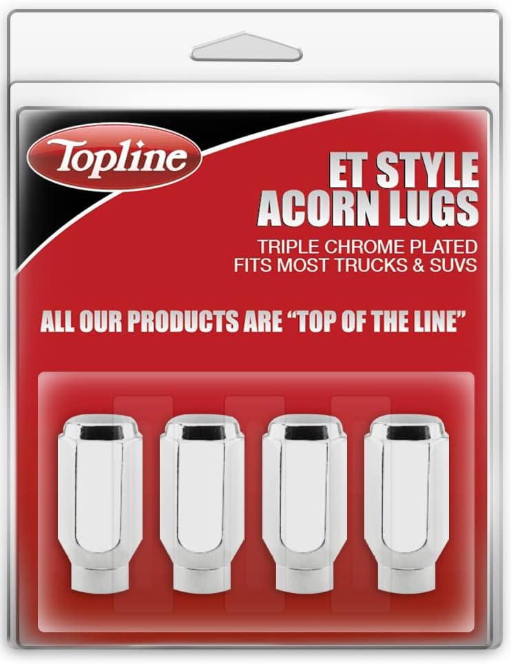 Производи на Topline C7604L-4P | Premium Chrome et Style Long Acorn Lugs | 1/2 R.H. Големина на низата | 13/16 Hex | 1,8 висок