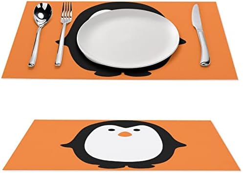 Слатки пингвински ПВЦ маса за маса што може да се перат за подлога за табели за табели за трпезариска маса за трпезариска маса