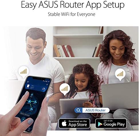 ASUS AC1900 WiFi рутер - Двојна лента безжичен интернет рутер, лесно поставување, VPN, контрола на родителска контрола, технологија