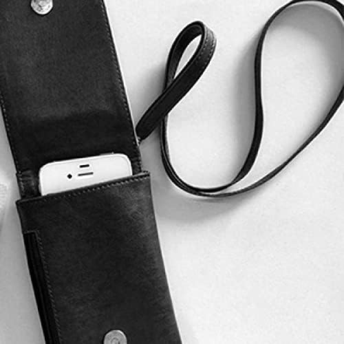 Гуштер црно -бело животински телефонски паричник чанта што виси мобилна торбичка црн џеб